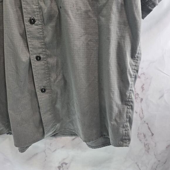 Carhartt Shirt Mens XL Short Sleeve Button Up Gray Collared Work Mechanic Shop - Picture 4 of 15